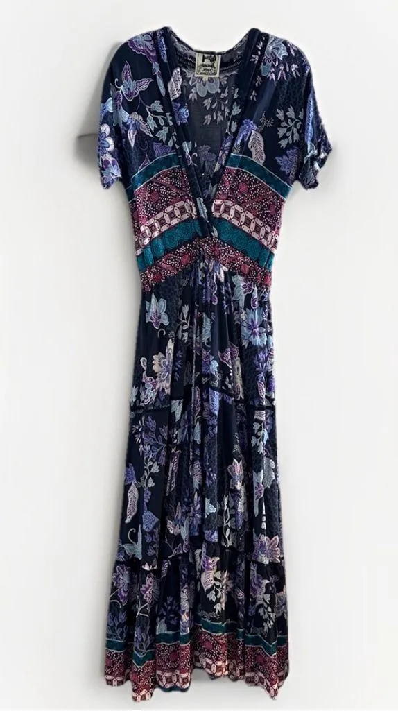 JAASE Honey Purple Haze Floral Boho Maxi dress V - Image 6