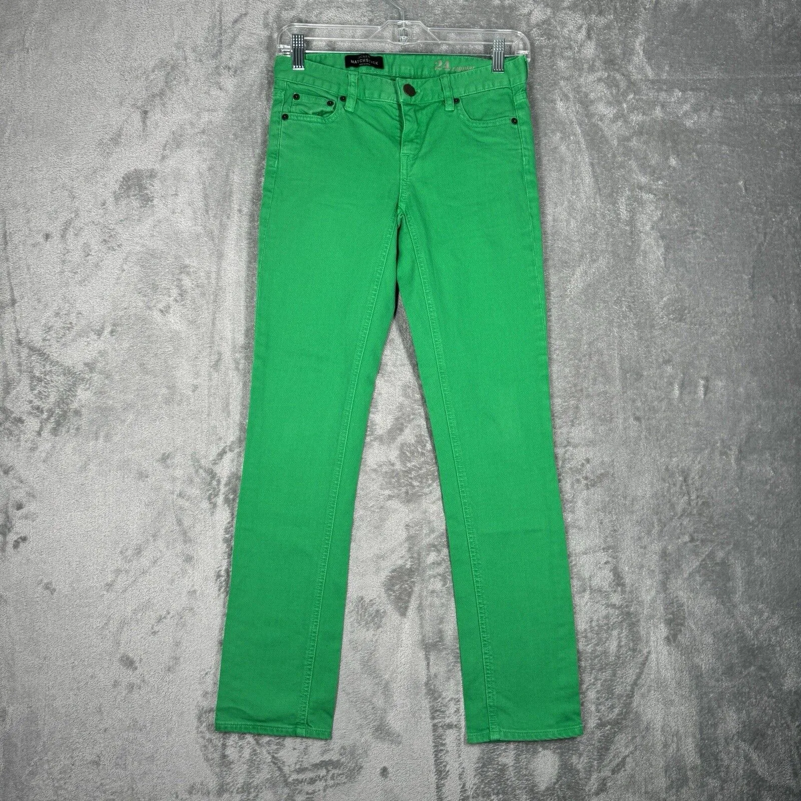 J. Crew Jeans Womens 0 24" Green Toothpick Skinny Casual Bold Colorful Y2K - Image 2