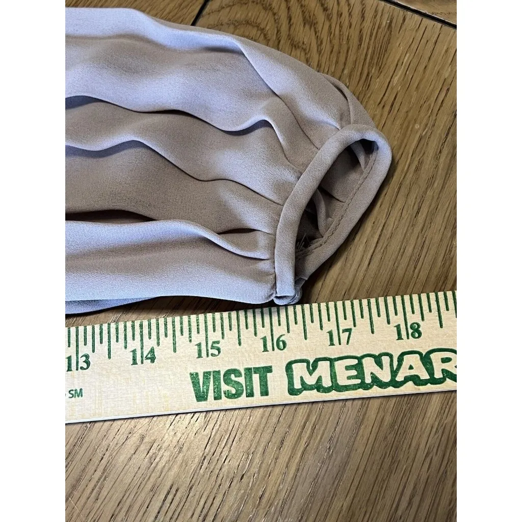 Vtg‎ 1980s Pleated Dress Tan Monica Richards of California Dress Size 10 Classic - Image 15