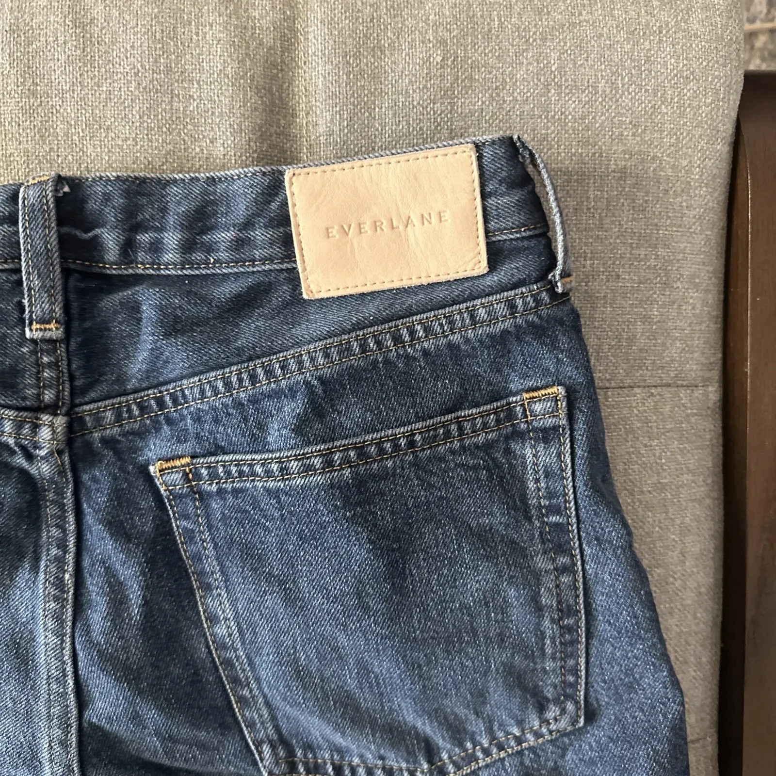 Everlane Womens Size 27‎ The Denim Short Relaxed Roll Cuff Hem All Cotton Blue - Image 7