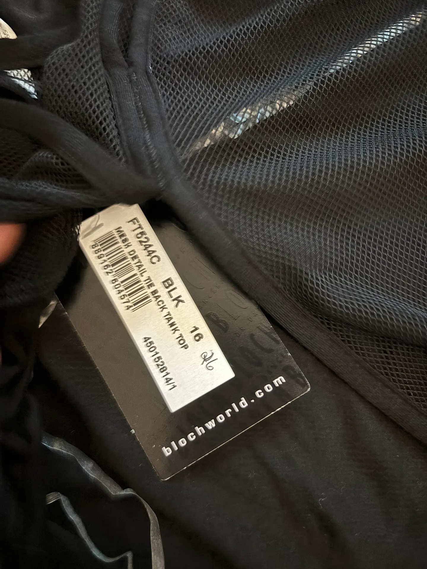 bloch black tank top - Image 3