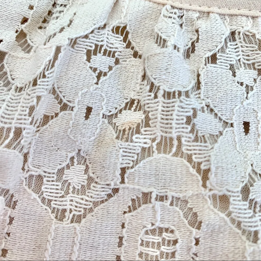 Collective Concepts Cream Eyelet Lace Skirt XS - Image 6