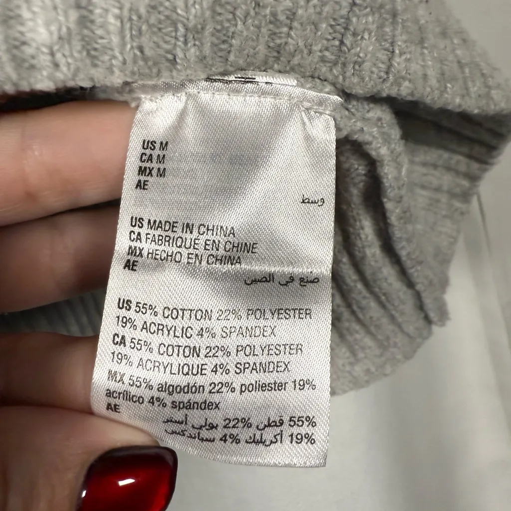 Charter Club Grey Knit Pearl Sleeveless Sweater Vest Medium - Image 5