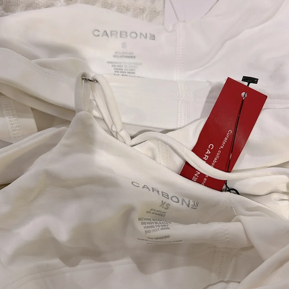 NWT CARBON38 One Shoulder Convertible Bra Top in Melt White XS $98 - Image 6