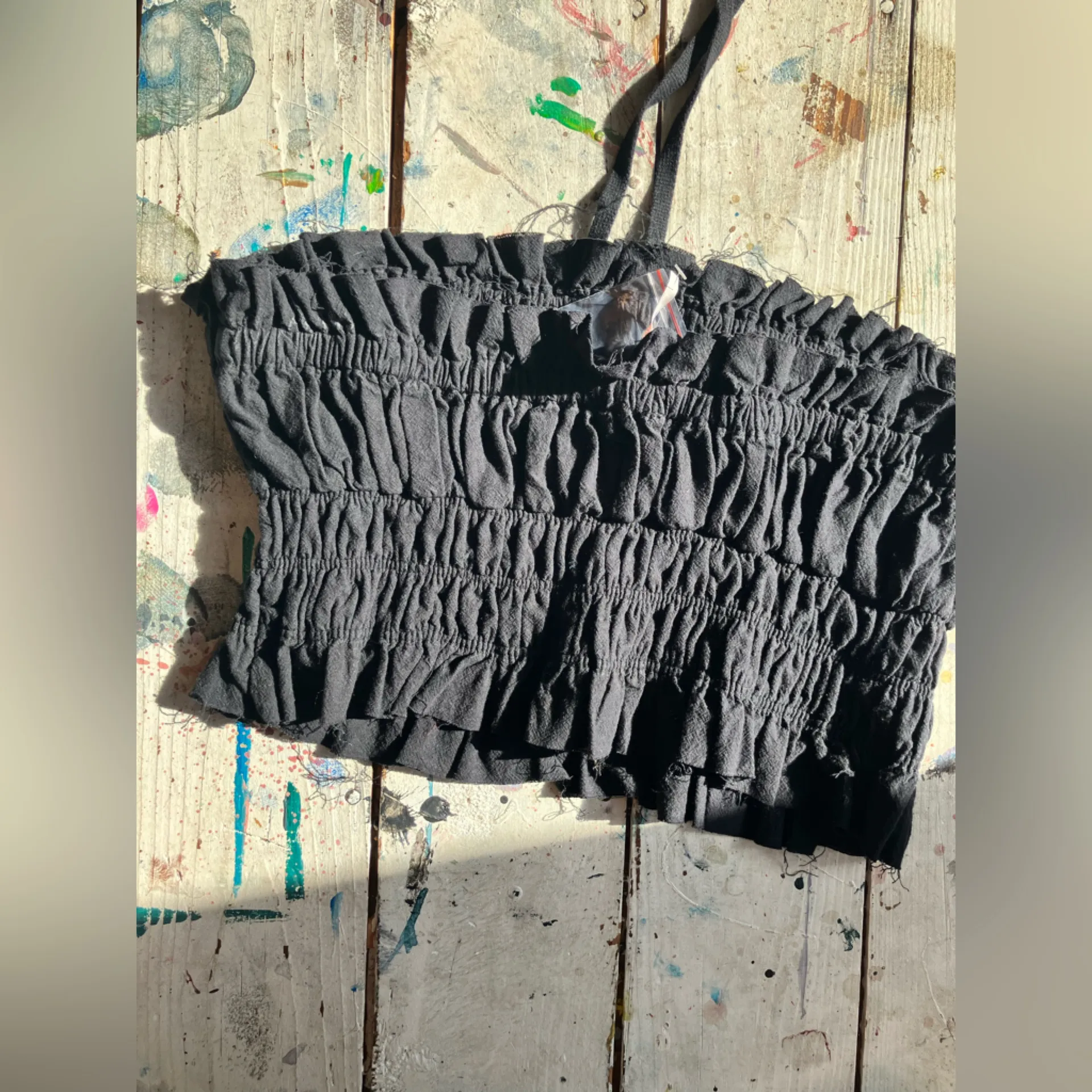 Free People All the Things Smocked Strapless Cottagecore Festival Top - Image 8