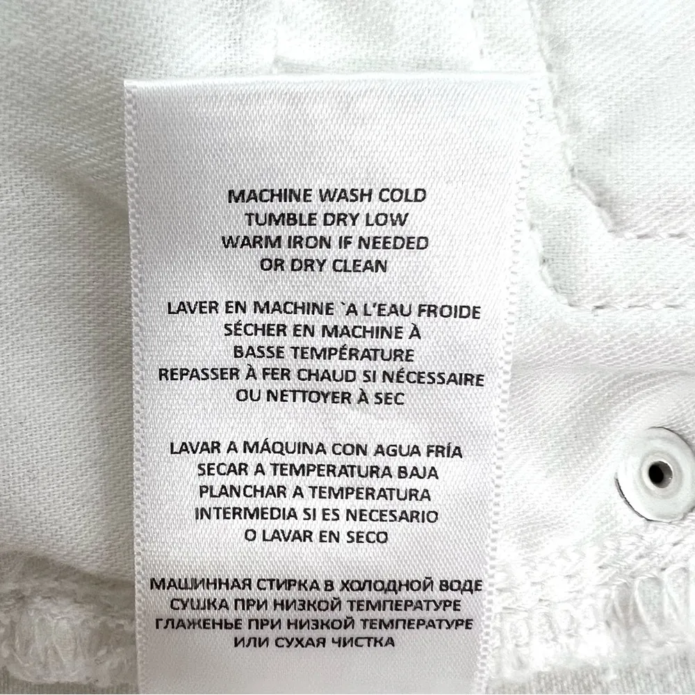 RE/DONE 70s High-Rise Stove Pipe Jeans White Destroyed High Waisted Size 30 - Image 13