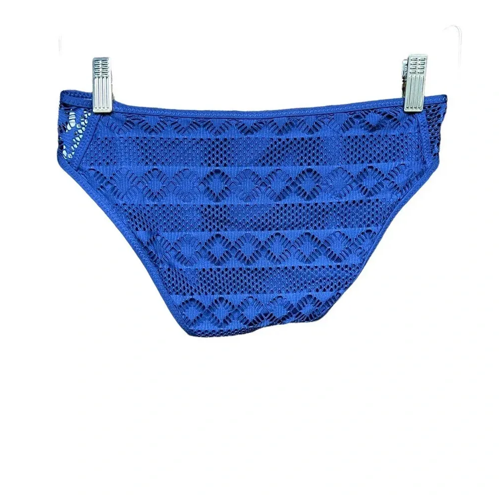 Becca  by Rebecca Virtue Crochet Bikini Bottom Blue‎ Size Small - Image 6