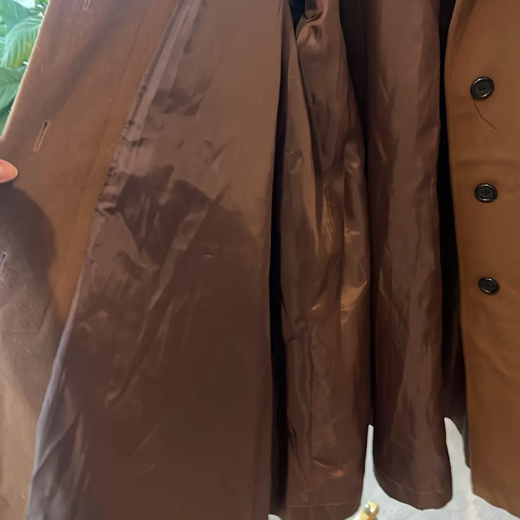 Vintage International Scene wool swing coat Brown Size 10 - Image 11