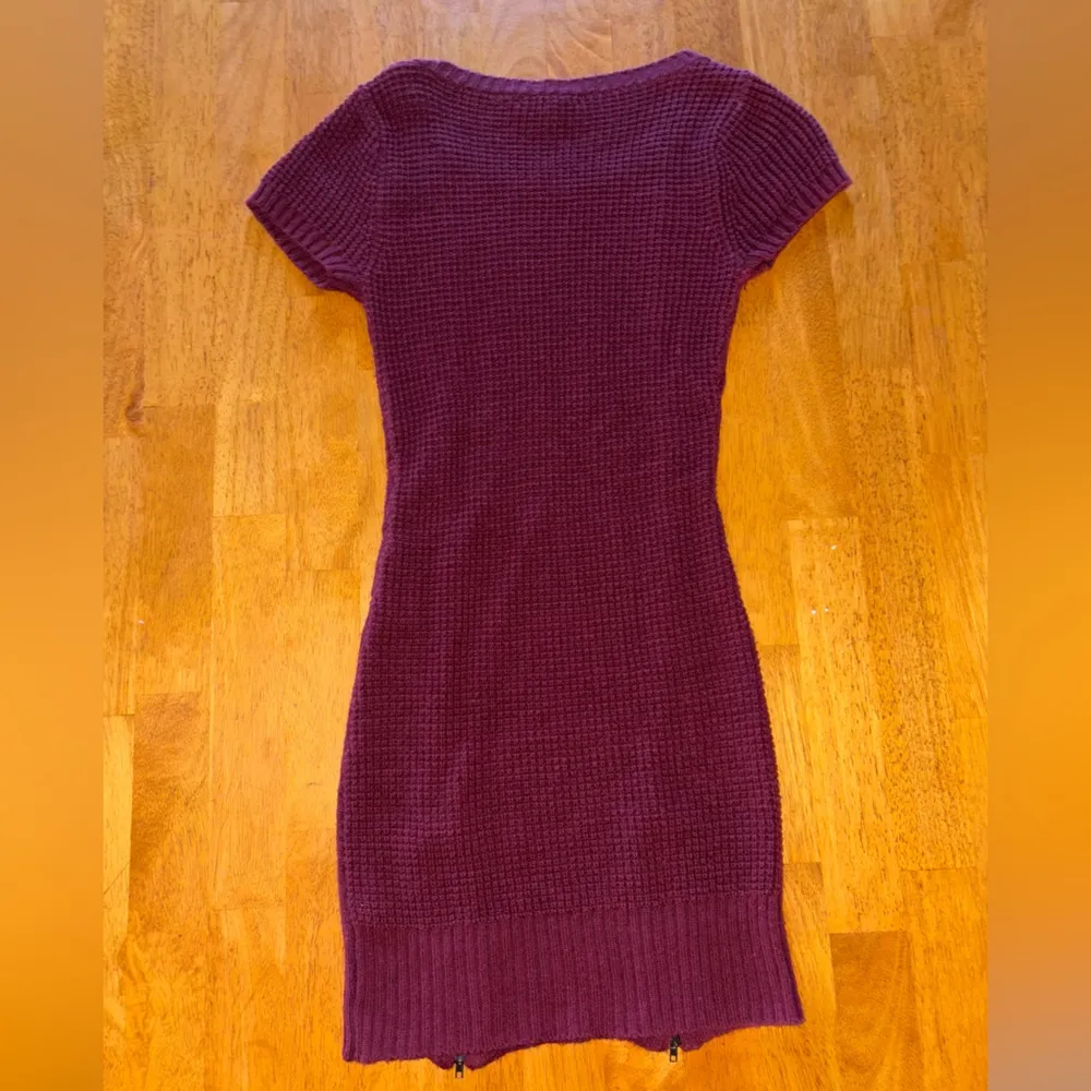 Women's Burgundy Knit Dress - Image 2