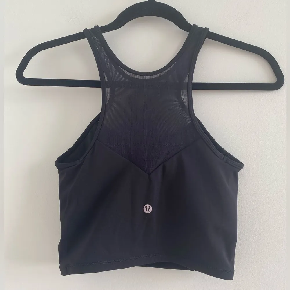 Lululemon Black Get It Om Bra Crop Top Size 4 - Image 8