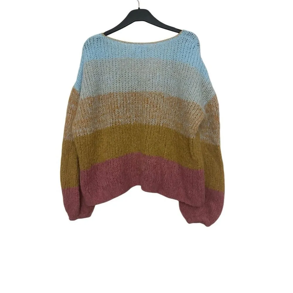 JOHNNY WAS Womens Oversized SVNeck SWEATER Pullover DESERT SUNSET - Image 2