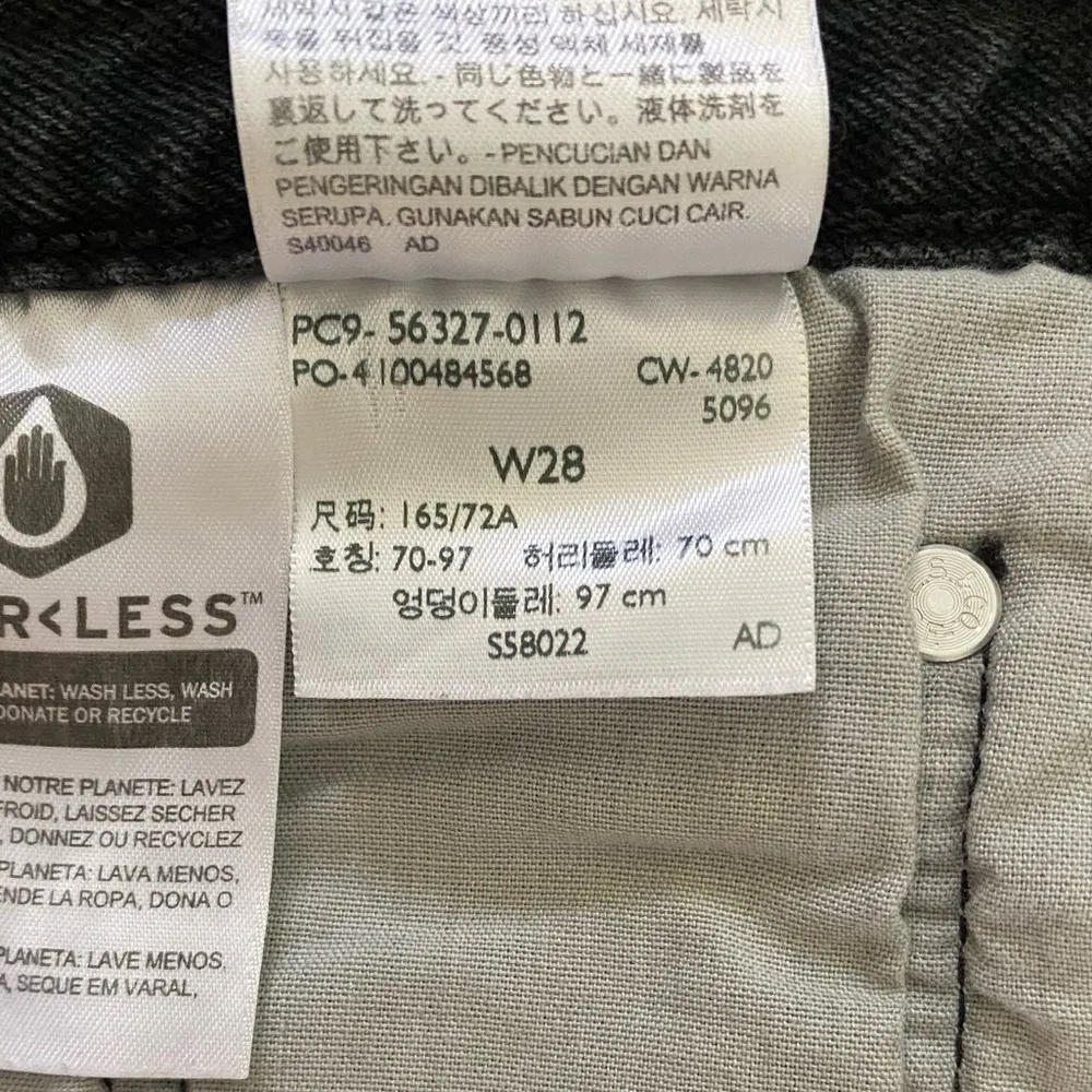 Levi's 501 Original Fit High-Rise Women's Jean Shorts Black Button Fly Size 28 - Image 11