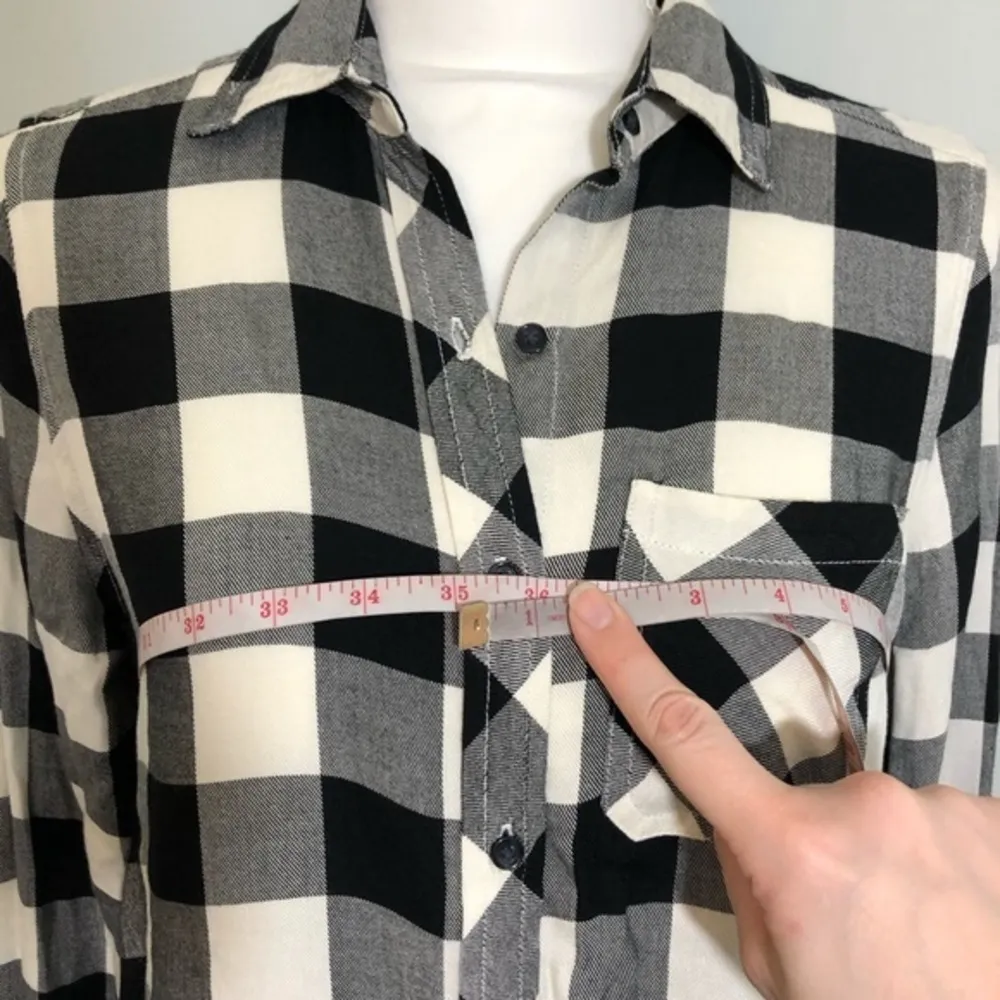 NWOT Black White Buffalo Plaid Button-Up Shirt New - Image 4
