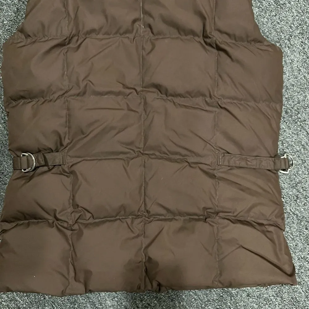 Eddie Bauer Chocolate Down Vest women size small 700 down - Image 3
