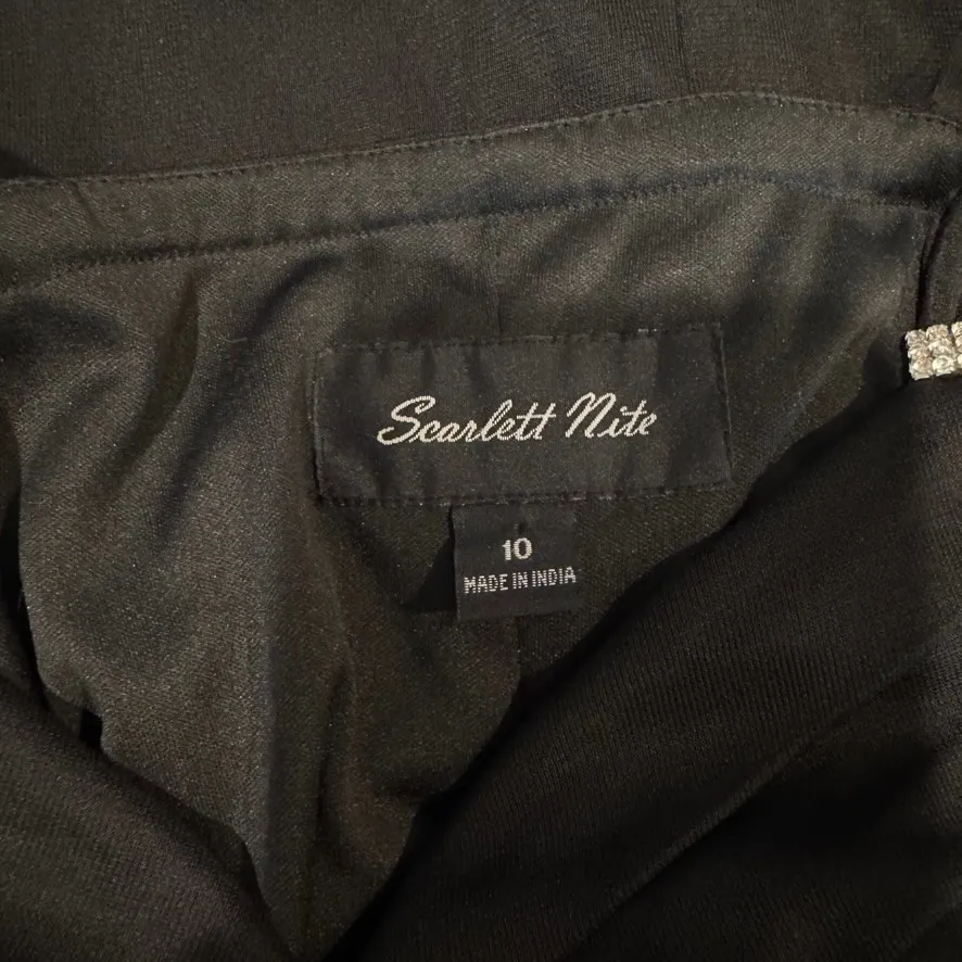 Vintage Y2K Scarlett Nite Layered Formal Dress Womens 10 Black Whimsigoth Fairy - Image 8