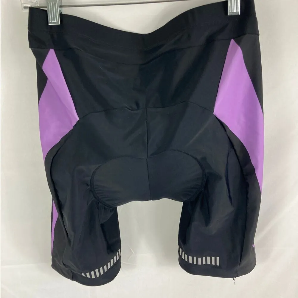 Nooyme Purple Black Padded Bike Shorts Size XL - Image 4
