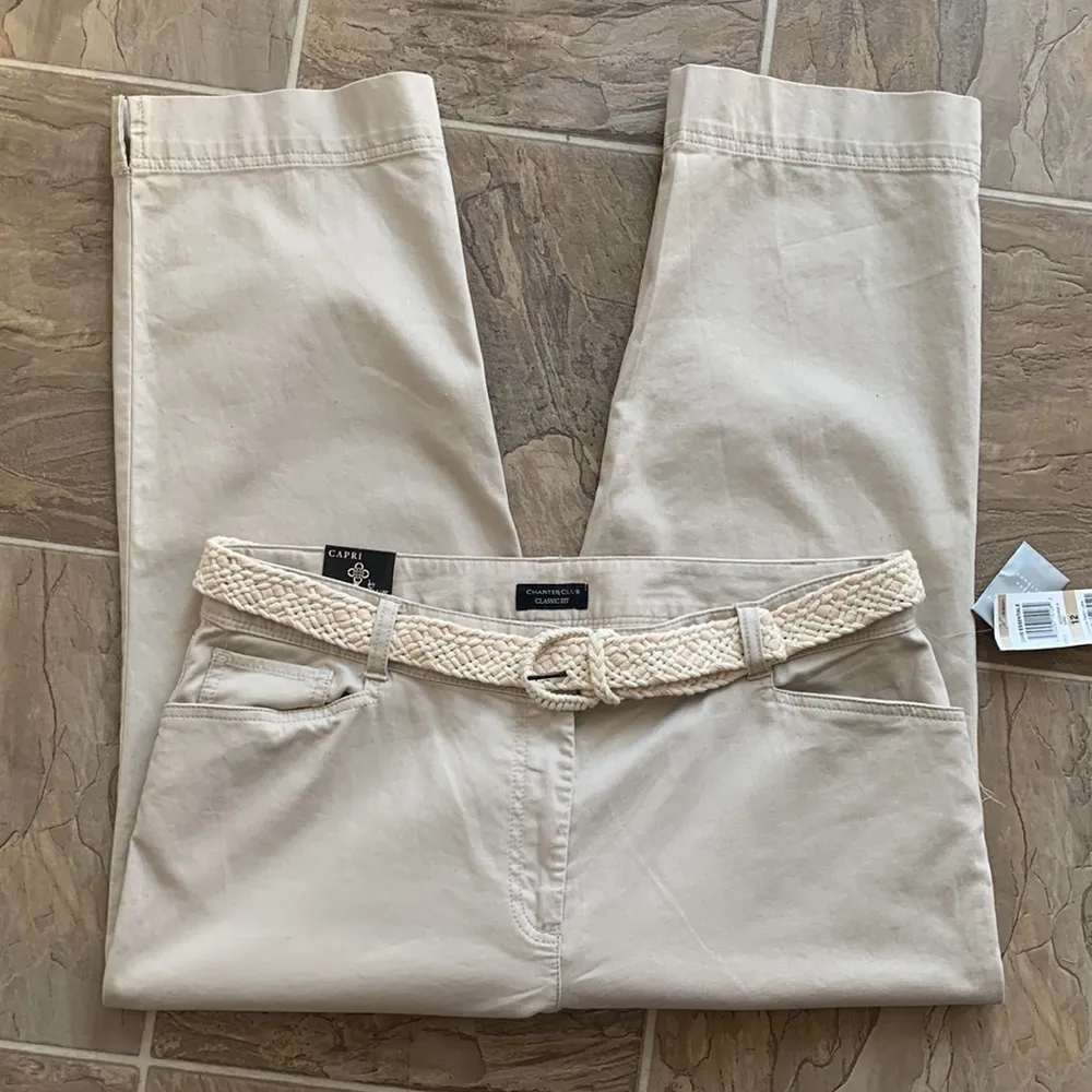 Charter Club Classic Fit Sand Shade Capri Pants Sz 12 NWT - Image 11