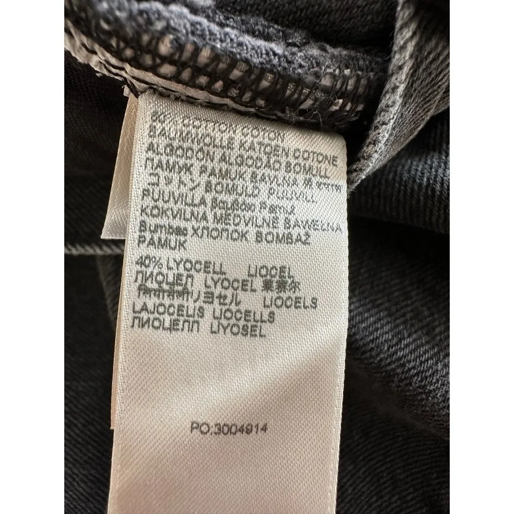 7 For All‎ Mankind Jennifer Baggy 90's Jean 26 Night Iris Beaded Flower Wide Leg - Image 11