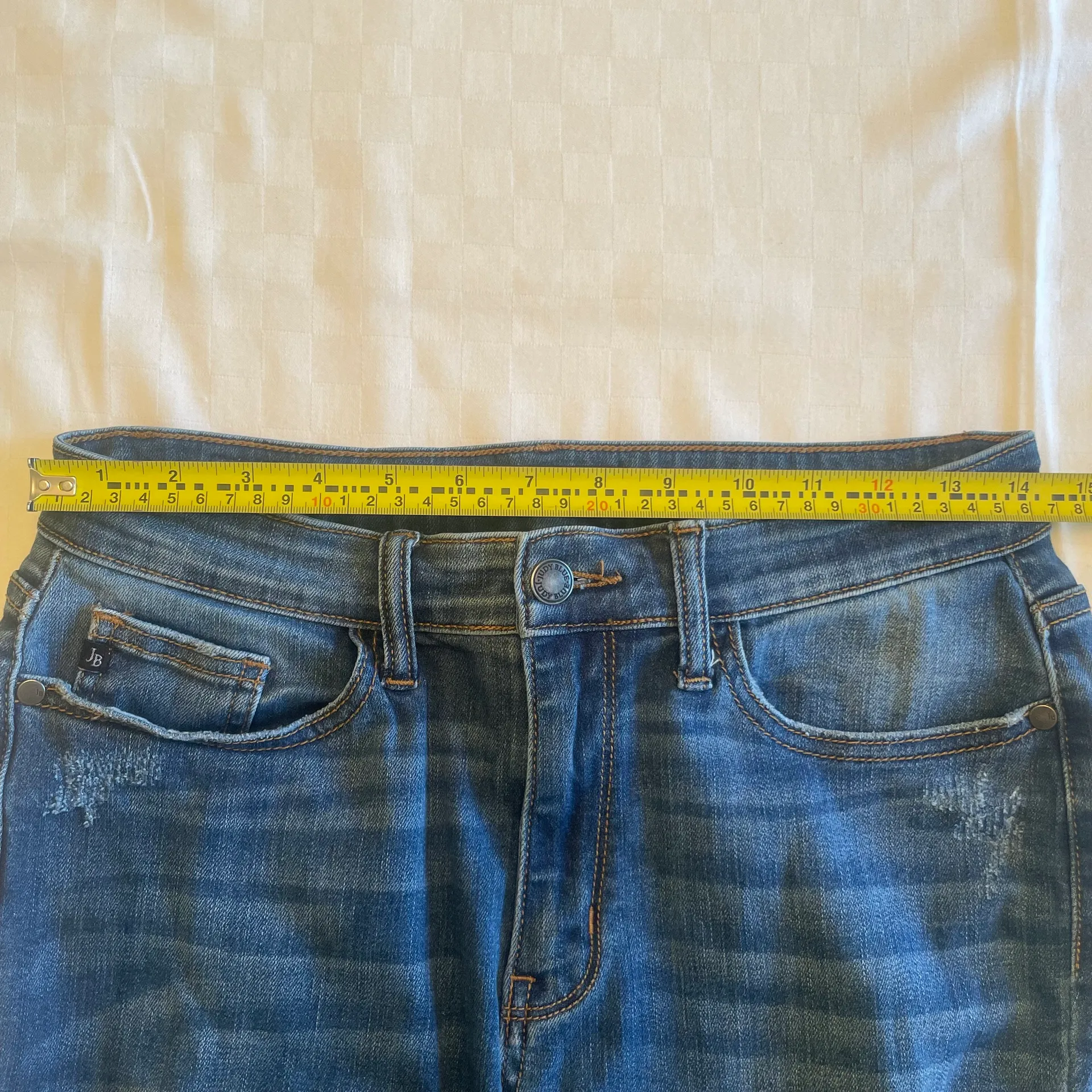 7/28 Leopard Patch High Rise Ripped Skinny Raw Hem Jeans JB82166DK - Image 11