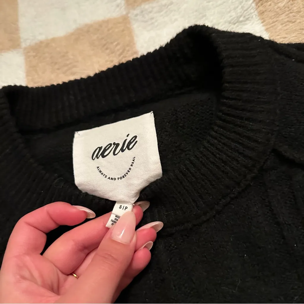 aerie Unreal Cable Crew Sweater - Image 3