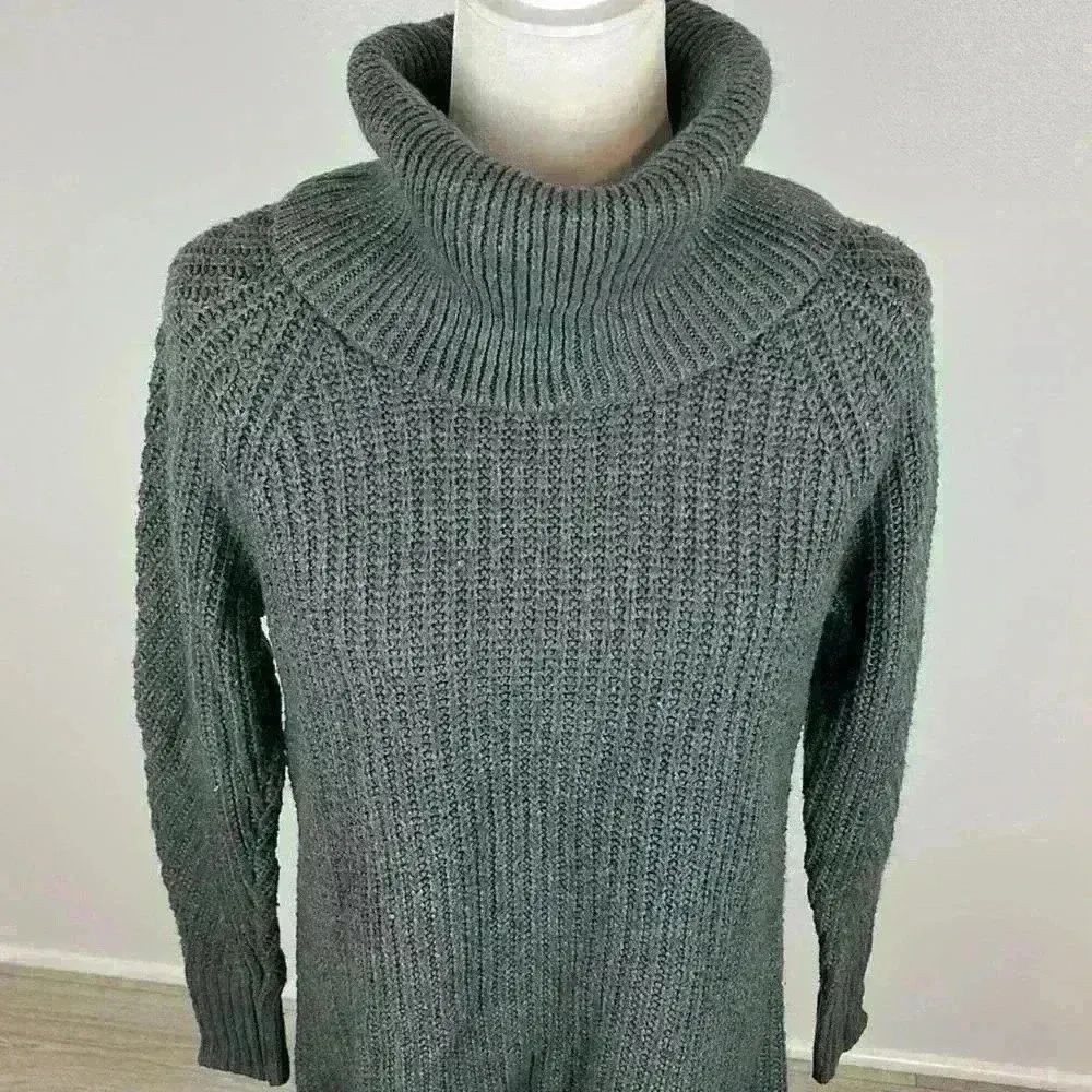 A New Day Dark Grey Turtleneck Sweater Size M - Image 2