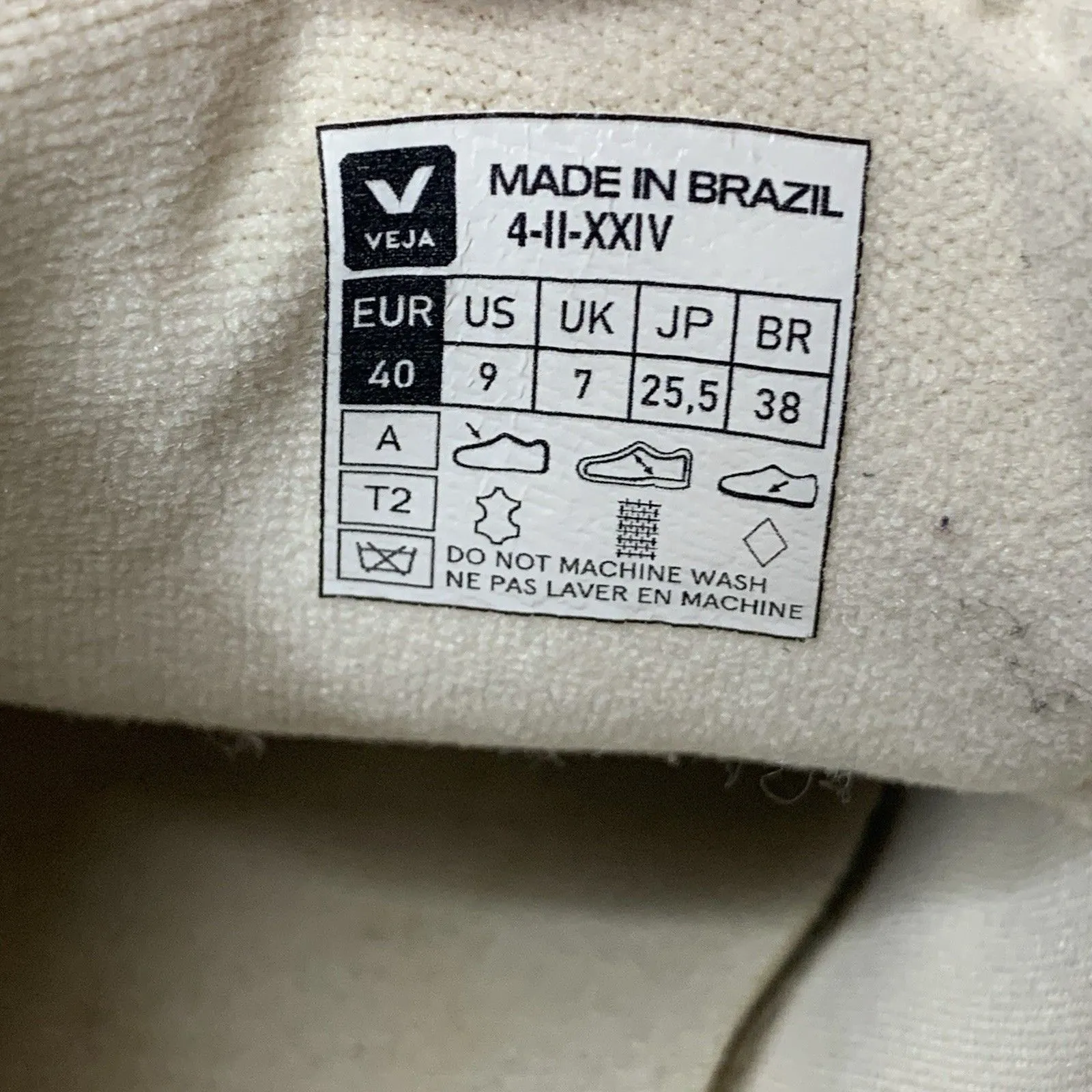 Veja V-10 White Pink Metallic Sparkle Women’s Sz 9 Sneakers Shoes - Image 9