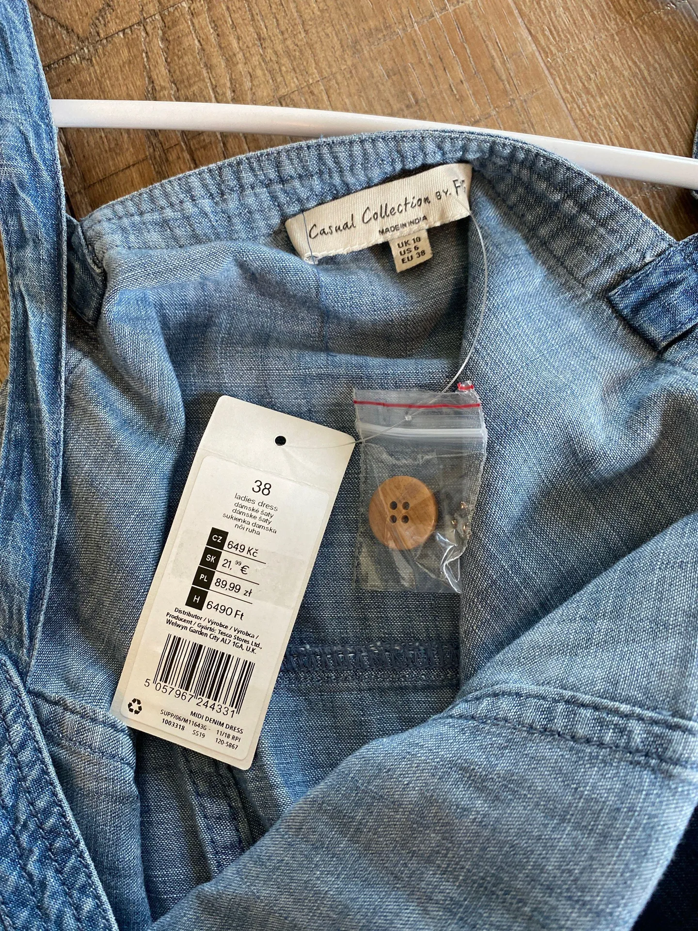 Denim Jumper Jean Dress - Image 2