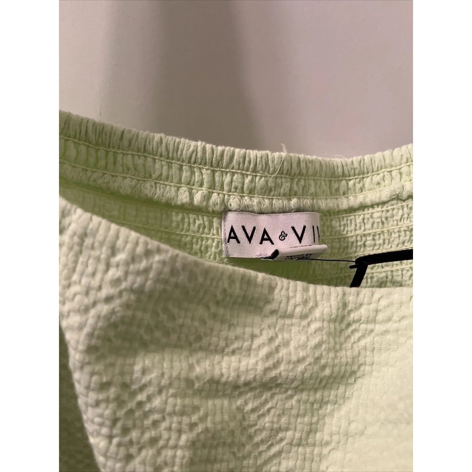Ava & Viv Women's Sleeveless Sersucker Tiered Midi Dress Size 4X Lime Green - Image 5