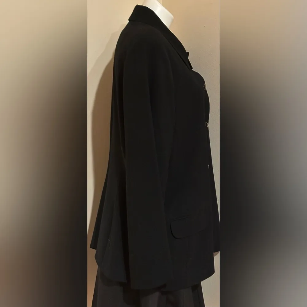 Alfred Dunner Black Metal & Brown Button Down Collared Dressy Jacket Sz 18 - Image 3