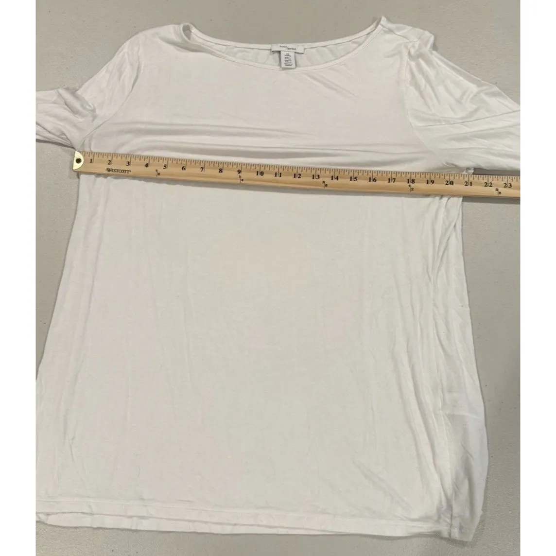 Daily Ritual Top Womens 2XL Minimalist Stretch Base Layer Travel Quiet Luxury White Size XXL - Image 4