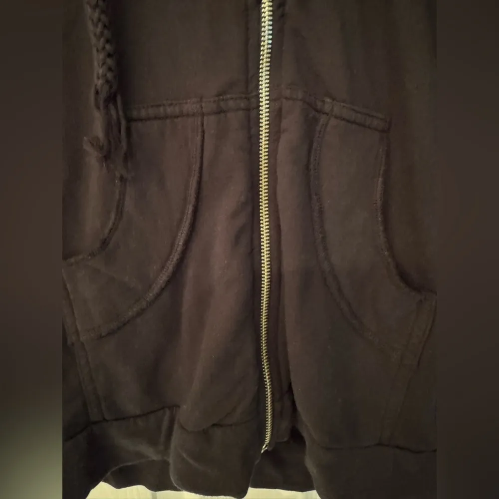 Lauren Moshi Bull Skull Mecklace Women’s Black Hoodie Size Small - Image 9