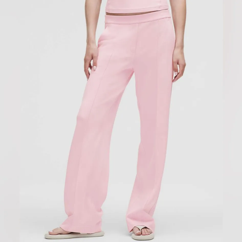 Lululemon Softstreme Pintuck Mid-Rise Pant Pink Organza M Regular Sold Out NWT - Image 4