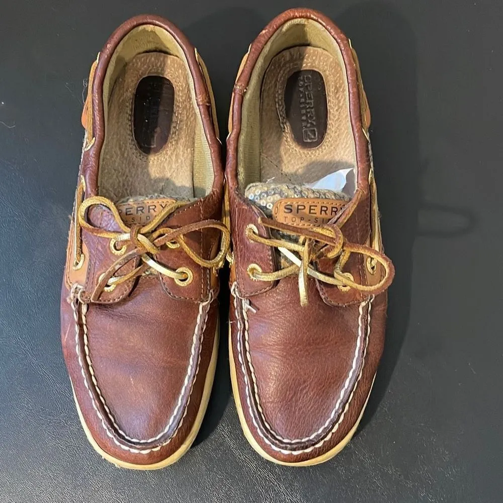 Sperry Womens Top Sider Boat Shoes Loafer Tiger Print Moc Toe Brown Size 6.5‎ - Image 5