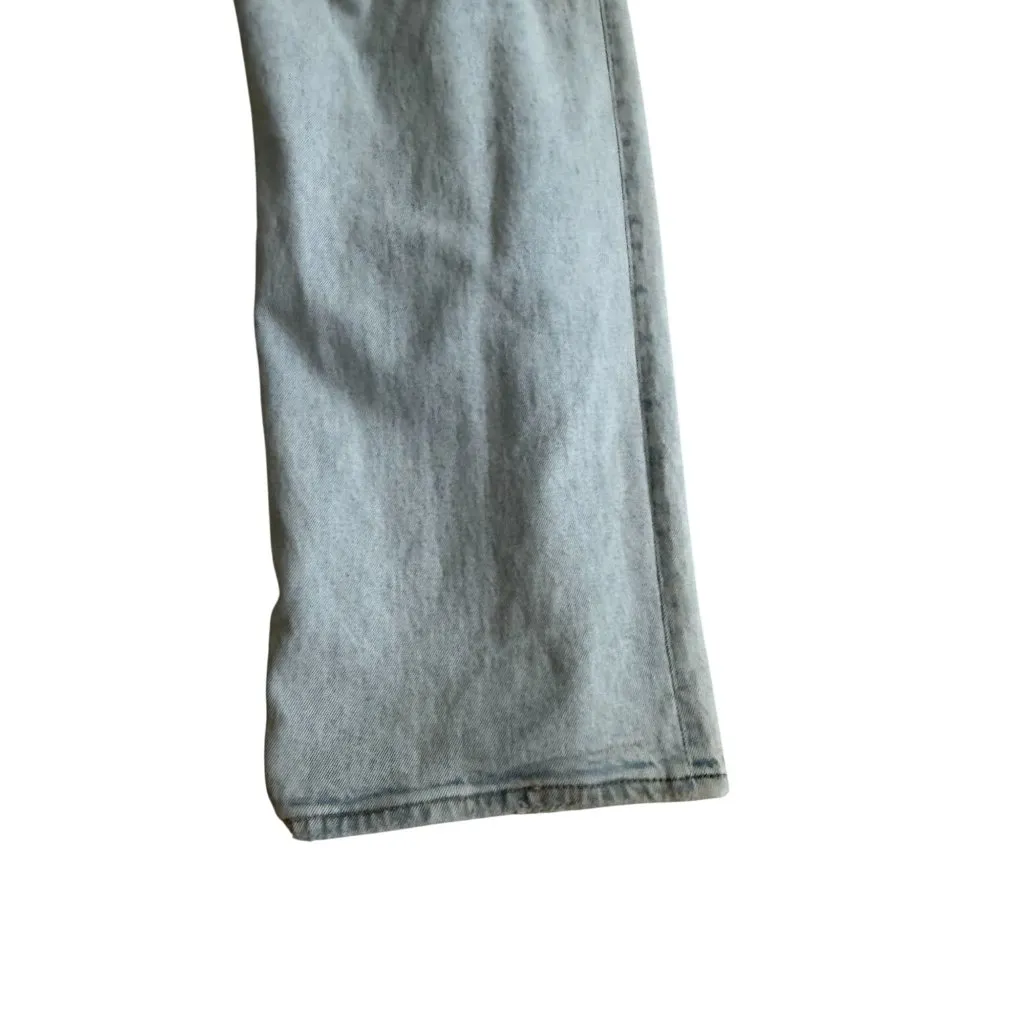 ABERCROMBIE & FITCH Curve Love Light Wash Distressed High Rise 90s Relaxed Jeans - Image 5