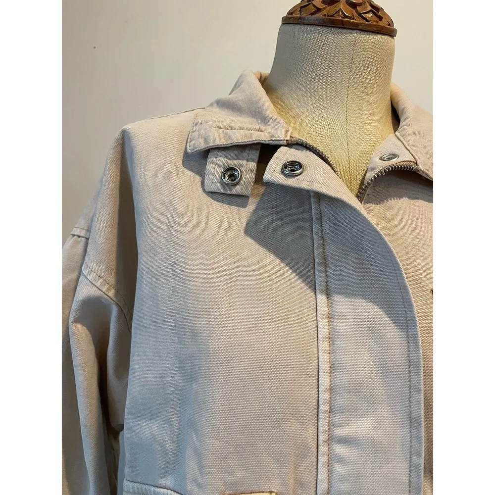 Wild Fable womens tan light canvas style jacket size XS - Image 2