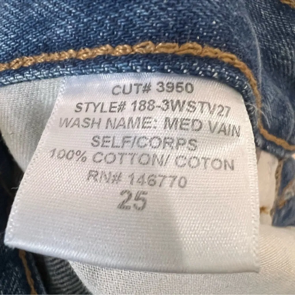 NWOT Re/Doke 70s Stove Pipe High Rise straight crop jeans size 25 - Image 3