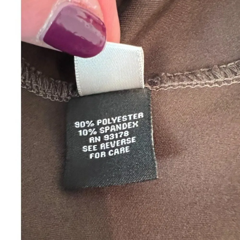 Premise Studio Olive/Brown Skinny Suede Pants Size 2X - Image 4