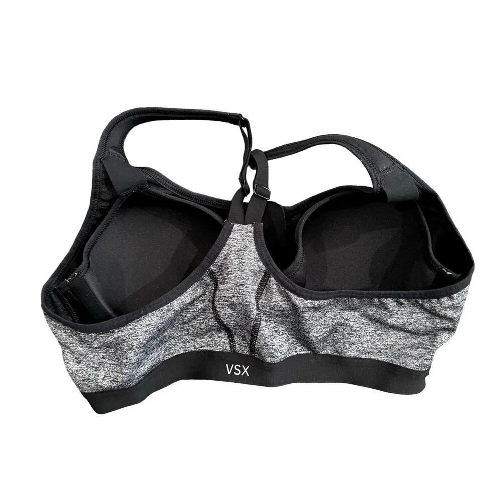 Victoria's Secret Sport Zipper-Up Sports Bra in Gray, Size 36B​​​ - Image 3