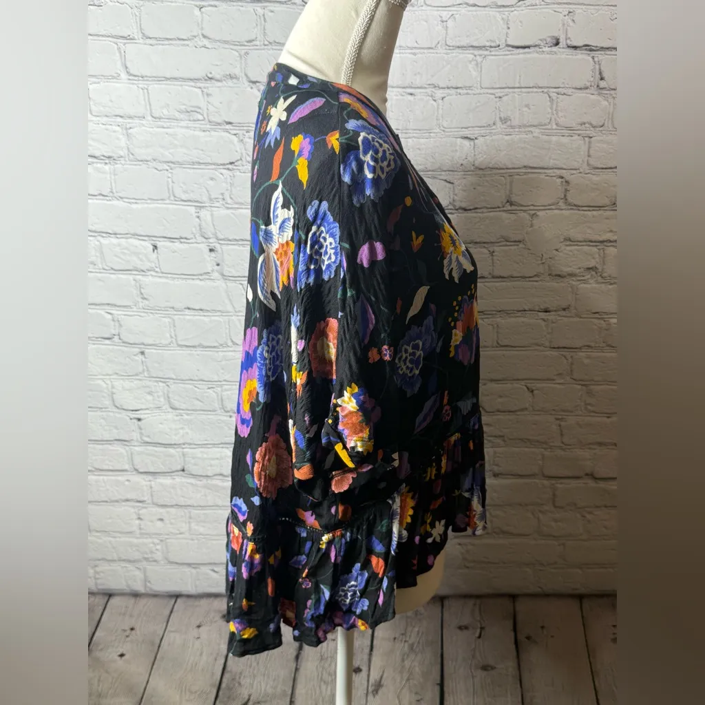 Anthropologie Josie Dolman sleeved floral top size xs - Image 5