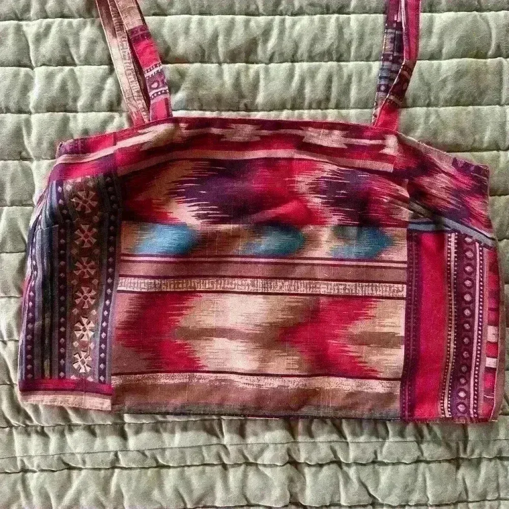 Very unique handmade western crop top and matching jacket set boho,festival - Image 8