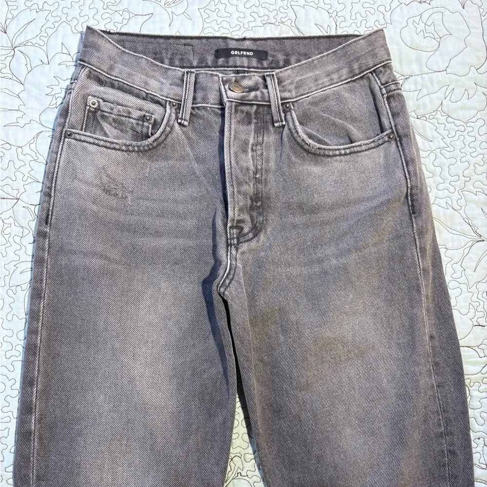 GRLFRND Karolina High Rise Straight Button Fly Jeans in Montego Bay Womens 23 - Image 6