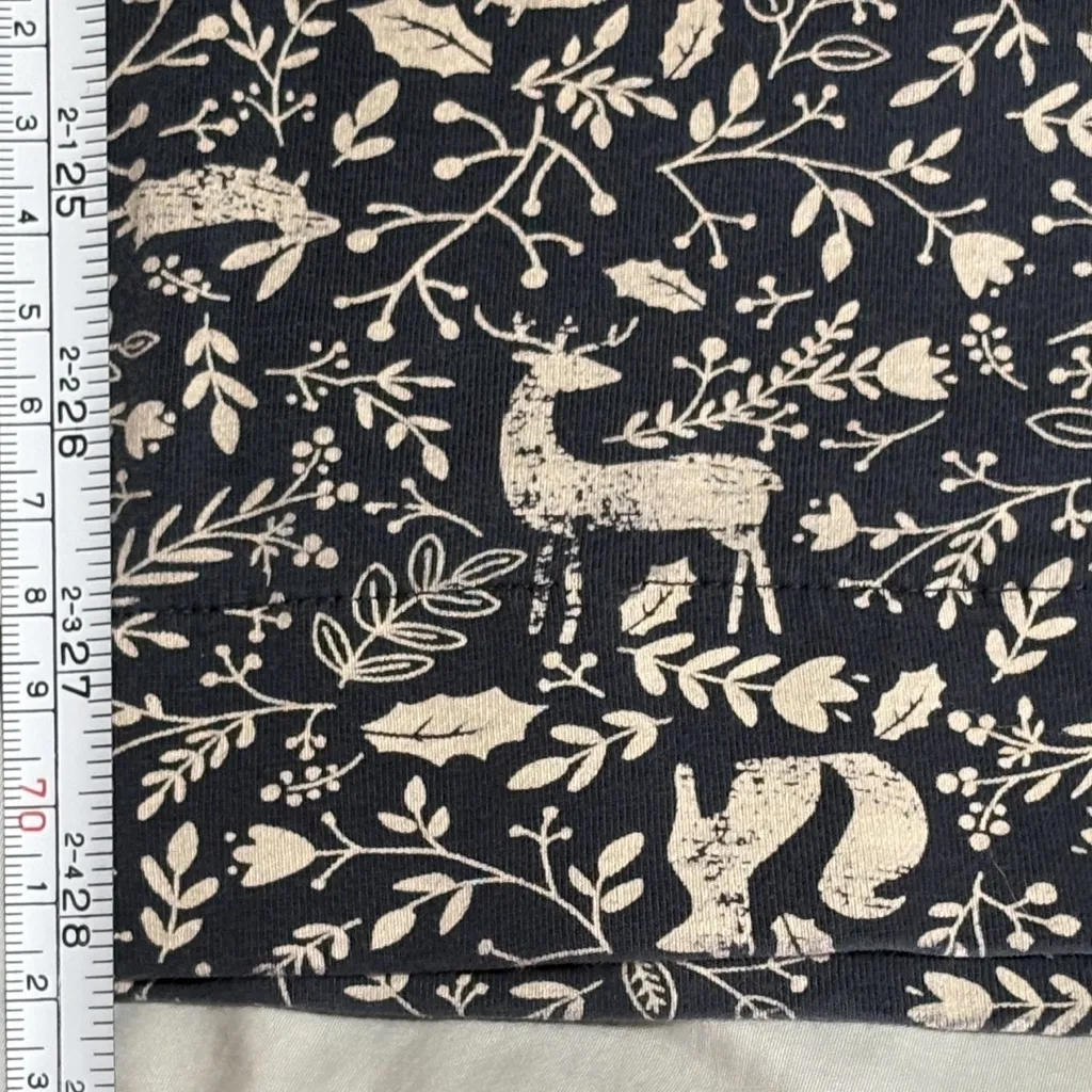 Kappahl Navy Cream Animal‎ Print Pajama Pants Cotton Elastane Small Swedish EUC Blue - Image 3