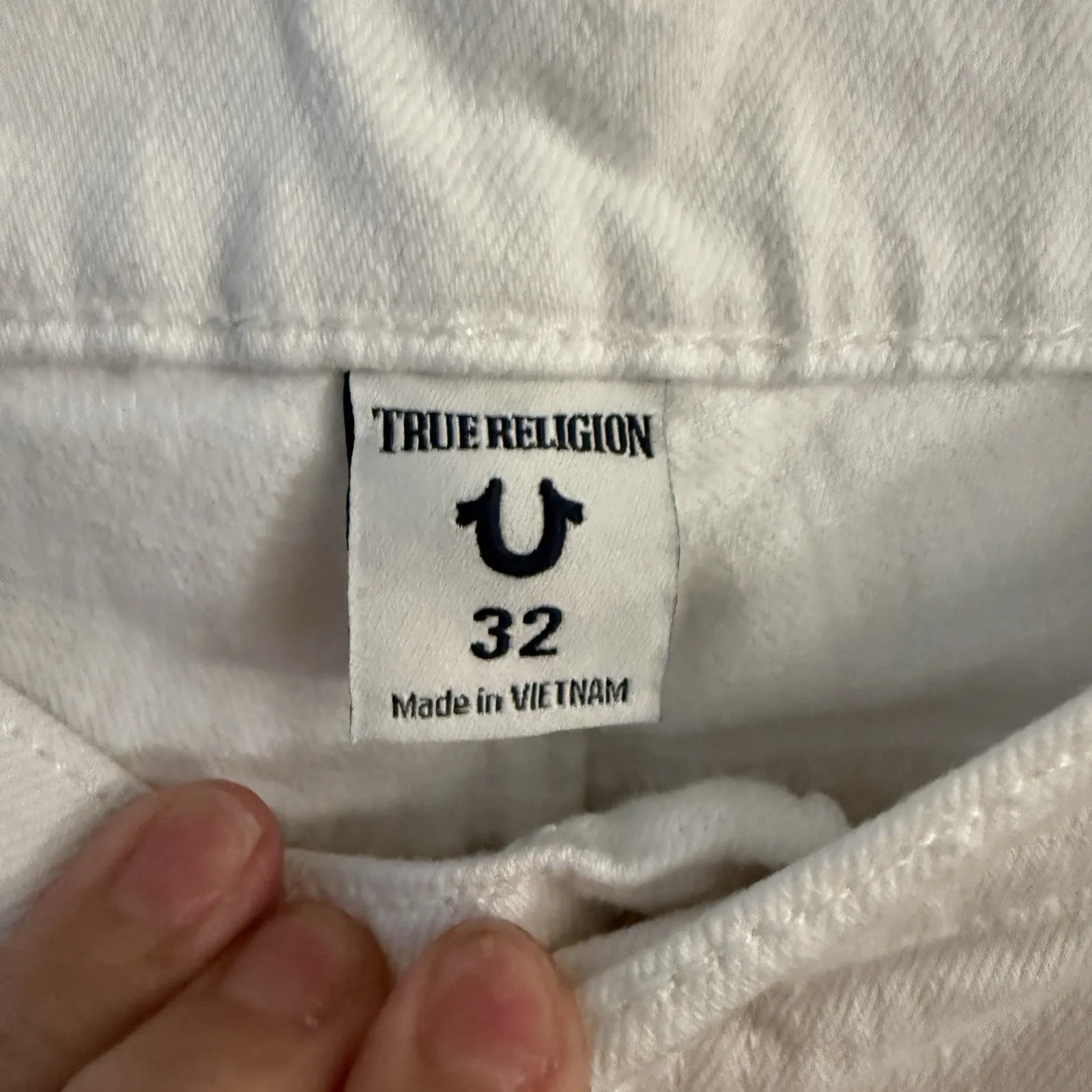 True Religion Casey Low Rise Super Skinny Jeans Womens Size 32 White Denim 32x30 - Image 4