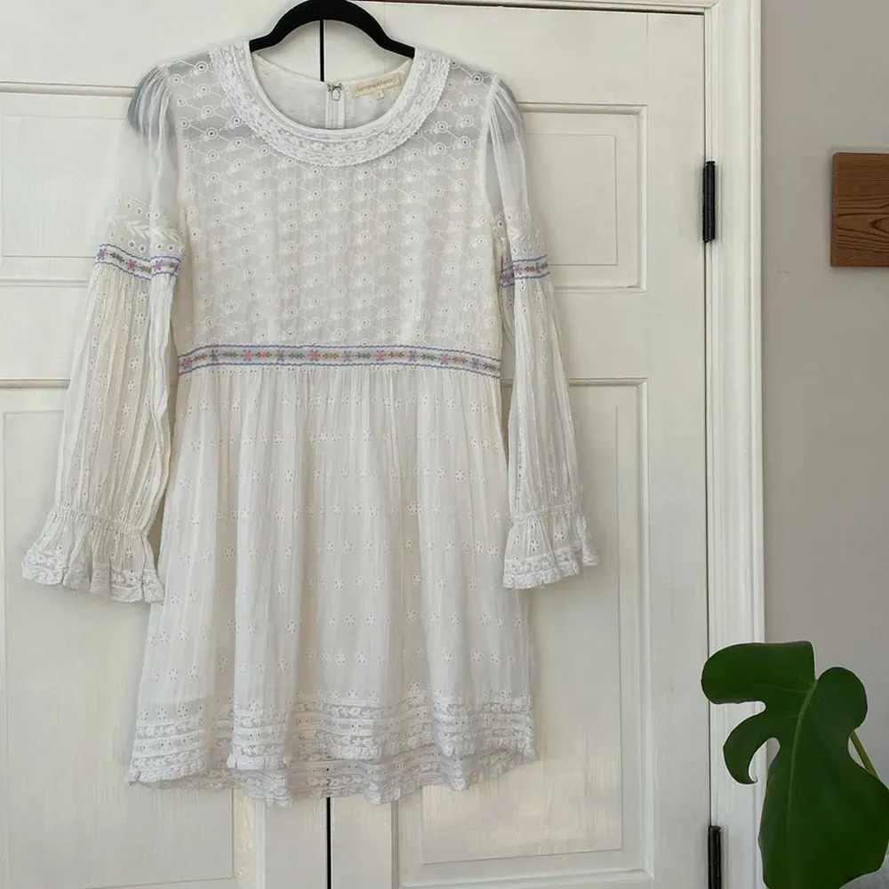 LoveShackFancy Jullian Dress White Eyelet Graduation Bridal Lace‎ Embroidered 4 - Image 5
