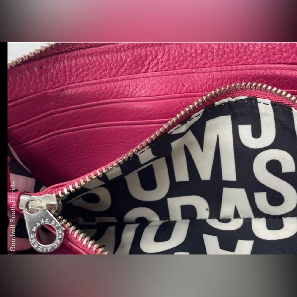 Marc by Marc Jacobs workwear leather zip wallet lipstick pink fuchsia - Image 7