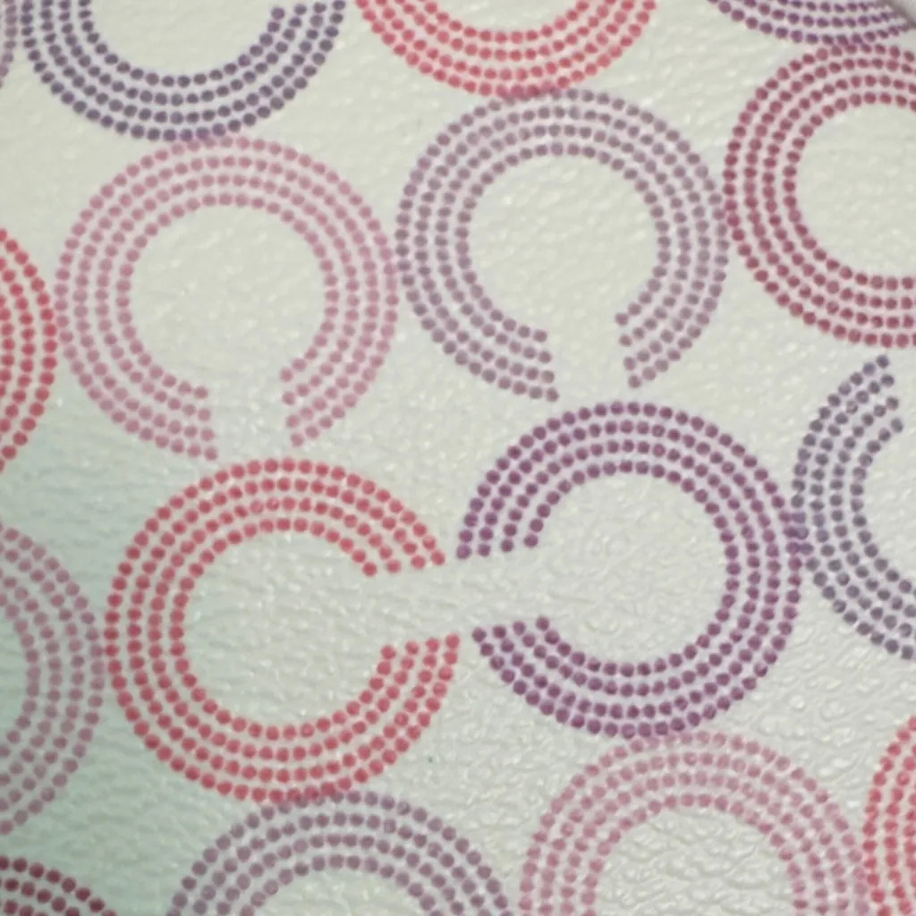 Coach Circle Pattern Coin Pouch in Pink and Purple - Image 2