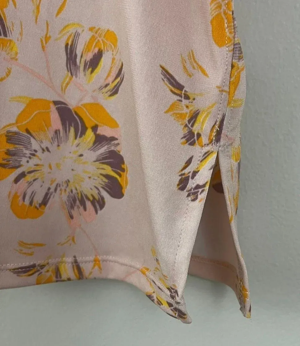 Free People Pink Strappy Flower Print Tank Top - Image 5