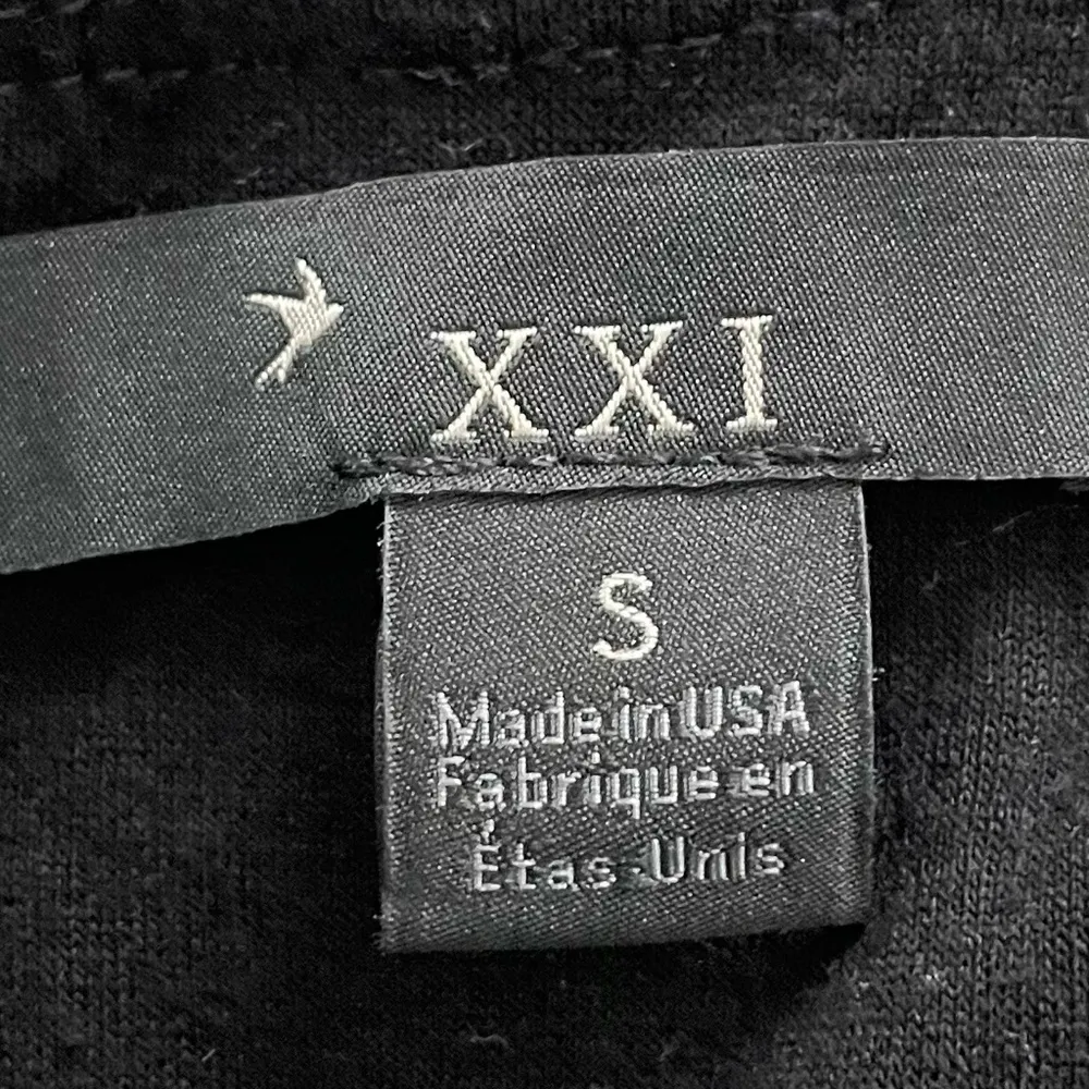 Vintage Forever 21 Y2K Black tunic with green plaid detailing size S Made in USA - Image 4