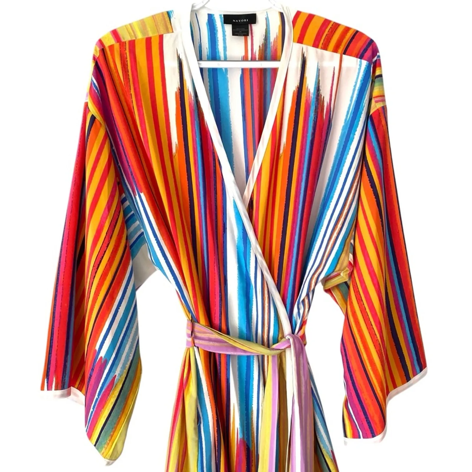 Natori NWTs Striped Belted Robe size medium - Image 2