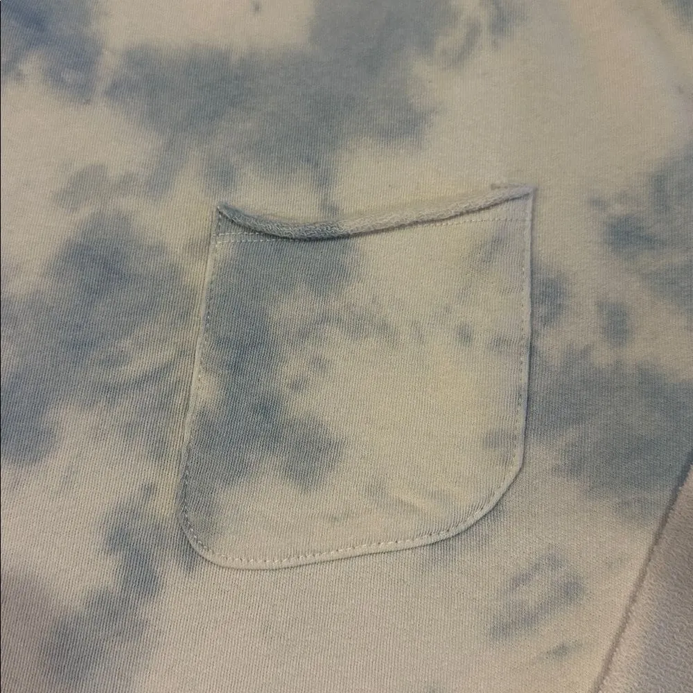 Fate Blue and White Tie Dye Ripped Sweatshirt & Shorts Loungewear Set Size Small Blue - Image 7